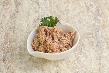Liver pate in the bowl