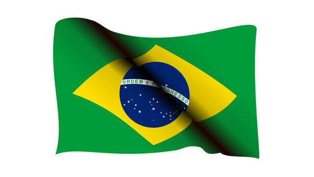 waving flag of Brazil