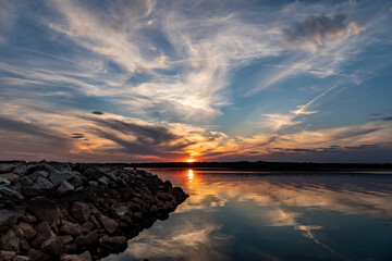 Sunset at Thunderbird lake.