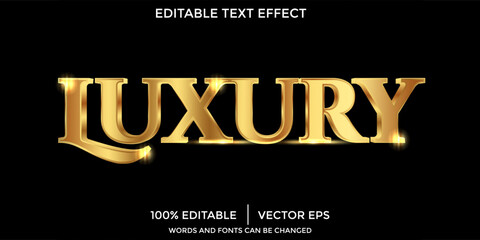 luxury gold 3d editable text effect