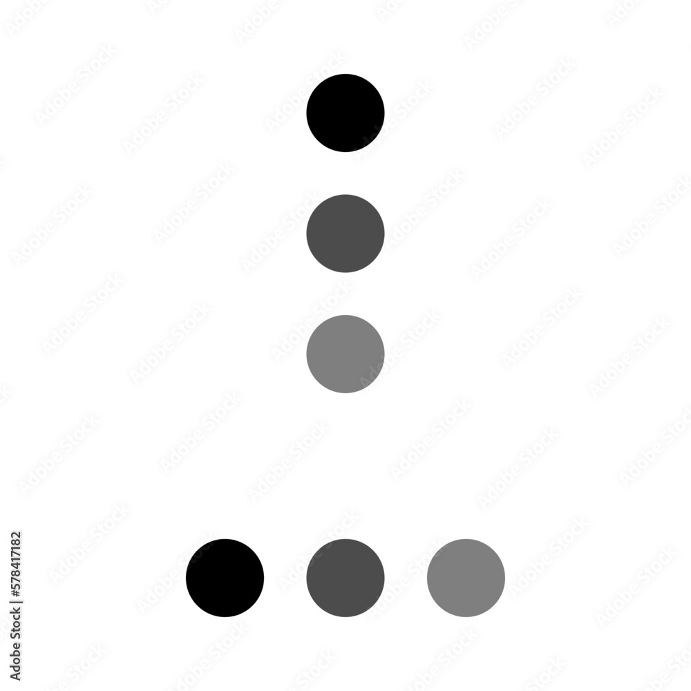 Poster three dots vector icon. menu vector icon. additional information three dots vector. unfinished sente