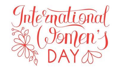 Hand lettering for International Women s Day.