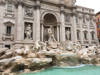 Close-up on Trevi fountain. Rome. Italy.