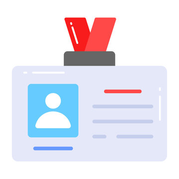 Employee id card in modern style, biodata card