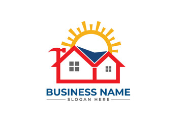 home repair, roofing, remodeling, handyman, home renovation, decor logo	