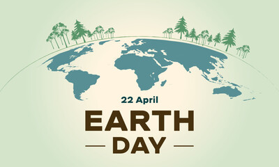 Earth Day. Ecology concept poster, card, background, vector EPS 10