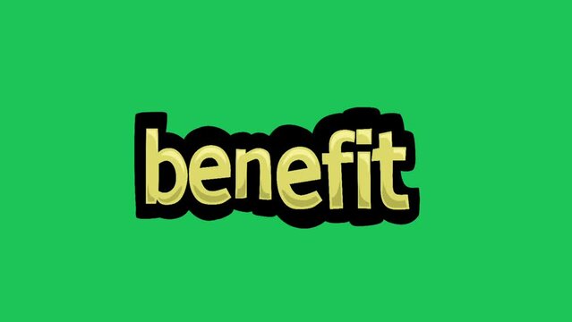Green screen animation video written BENEFIT