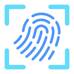 Fingerprint Scan Flat Icon