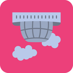Smoke Detector Multicolor Round Corner Flat Icon