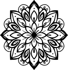 Mandala - Minimalist and Flat Logo - Vector illustration