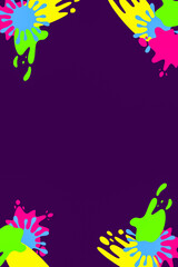 Abstract background with colorful splash, festival celebration template, graphic design illustration wallpaper, digital art frame with blank copy space 