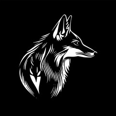 Wolf | Black and White Vector illustration
