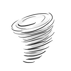 Hand-drawn tornado icon with color, weather icon. perfect for icons, icon set, illustration, animation, graphic resources, elements.