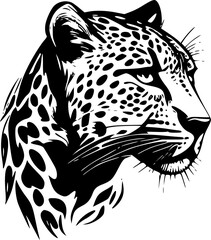 Leopard - Minimalist and Flat Logo - Vector illustration