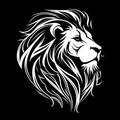 Lion - Minimalist and Flat Logo - Vector illustration