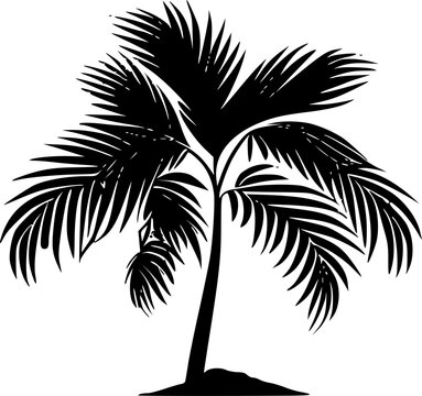Palm - Minimalist and Flat Logo - Vector illustration
