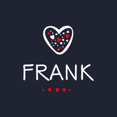Creative (Frank) name, Vector illustration.

