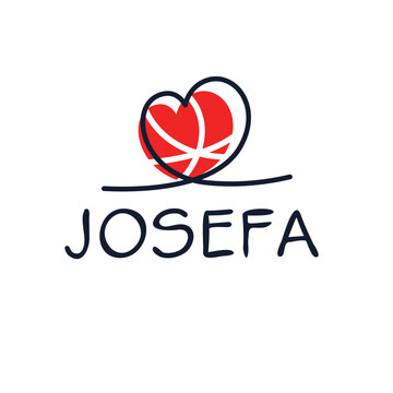 Creative (Josefa) name, Vector illustration.

