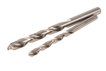 Drill bit. Stainless steel drill bit on a white background (with clipping path).