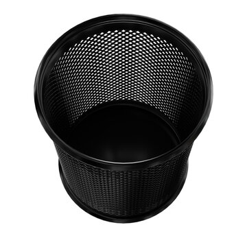 Black empty office pen holder. 3d illustration