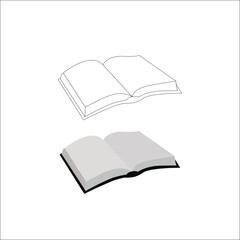 A Nice White Book vector and line art.