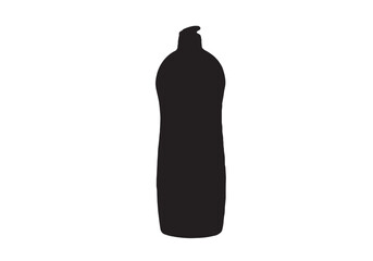 Detergent bottle silhouette vector