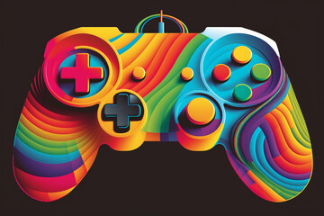 illustration of a colorful gaming controller