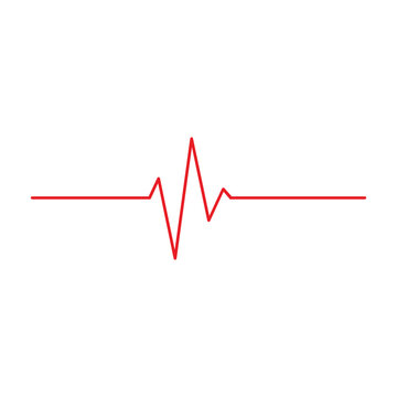 Heart beat monitor pulse line art vector icon, Ecg heartbeat.