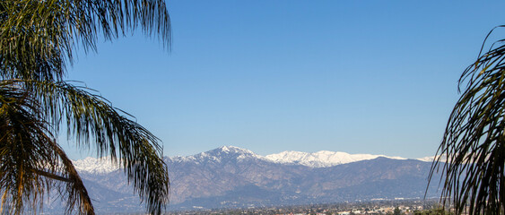 San Gabriel Mountain Range with Snow, March 2023