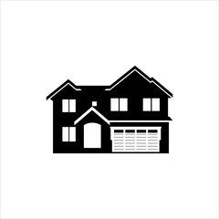 house silhouette vector design on black and white background