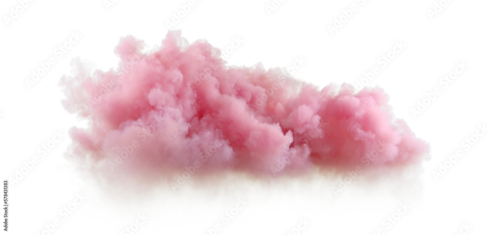 Poster Evening soft clouds abstract on transparency backgrounds 3d rendering png