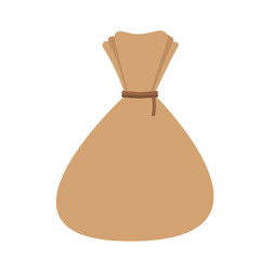 Simple flat bag full of money golden coins