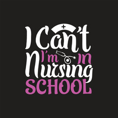 Obraz premium Nurse typographic quotes design vector.