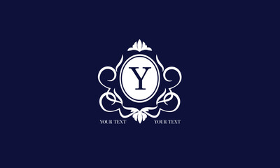 Luxury brand logo with letter Y. Vector concept monogram premium design for business, hotel, wedding services, boutique, jewelry and other brands.