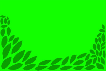 green leaves background with empty space.