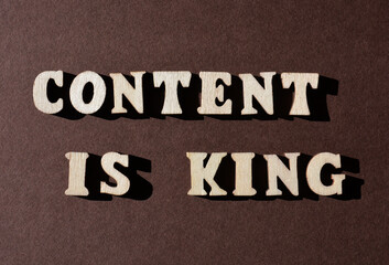 Fototapeta premium Content is King, phrase as banner headline