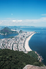 beautiful panoramic aerial view of Rio de Janeiro from Two Brothers mountain	