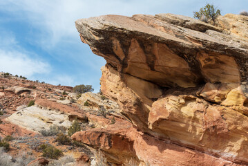 Sandstone landscape near the east entrance of the Colorado National Monument in No Thoroughfare Canyon