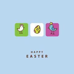 Easter card with copy space