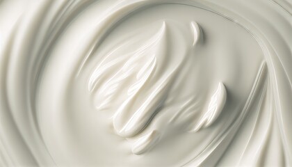White lotion beauty skincare cream texture cosmetic product background. Generative AI.