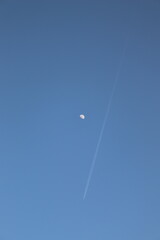 푸른 하늘 달 반달