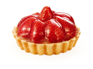 deliciosa torta de morango isolada em fundo transparente