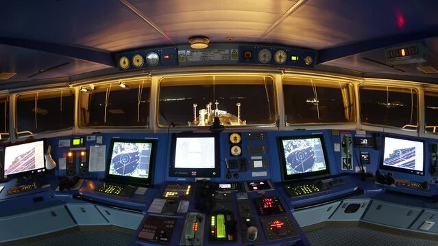 Navigation Bridge night view.