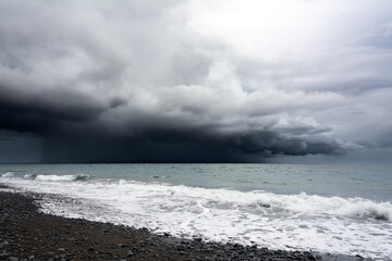 Storm clouds on the ocean
