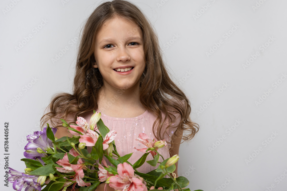 Canvas Prints girl with flowers