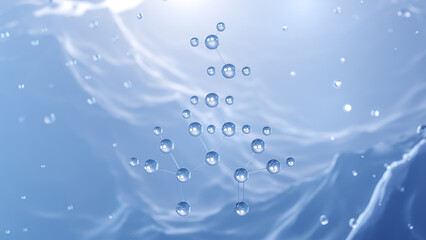 alendronic acid molecular structure, 3d model molecule, alendronate, structural chemical formula view from a microscope