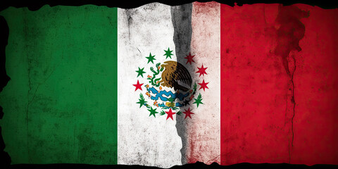 Italy Flag Flying Over Planet Earth with Sun Rising in Background - Global Unity and Diversity Concept - Generative AI