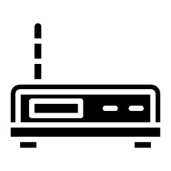 Fototapeta premium wi-fi router glyph 