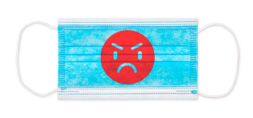 isolated breathing mask over transparent background