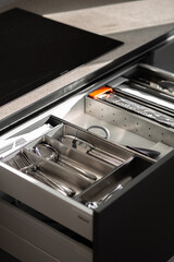 Drawer with cutlery
